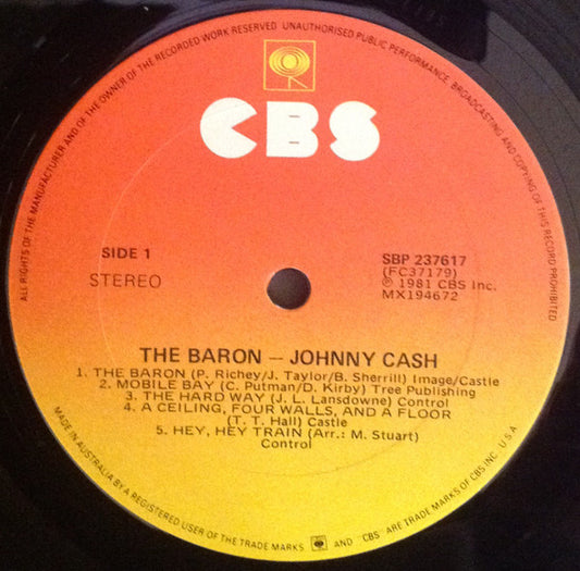 Johnny Cash : The Baron (LP, Album)