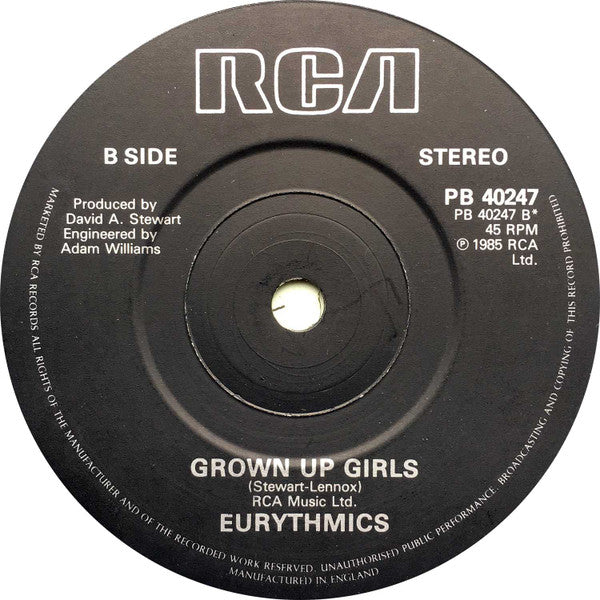 Eurythmics : There Must Be An Angel (Playing With My Heart) (7", Single)