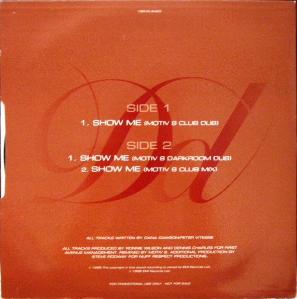 Dana Dawson : Show Me (The Hard Bag Mixes) (12", Single, Promo)