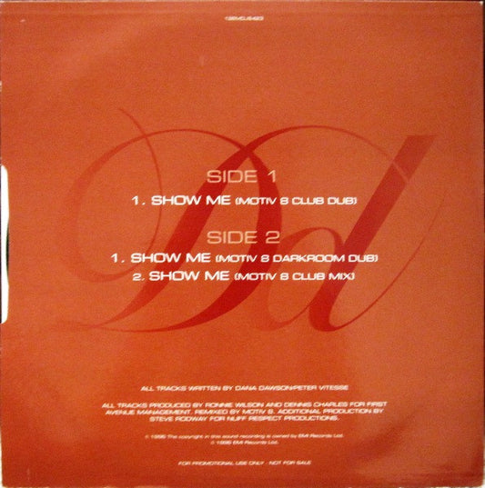 Dana Dawson : Show Me (The Hard Bag Mixes) (12", Single, Promo)