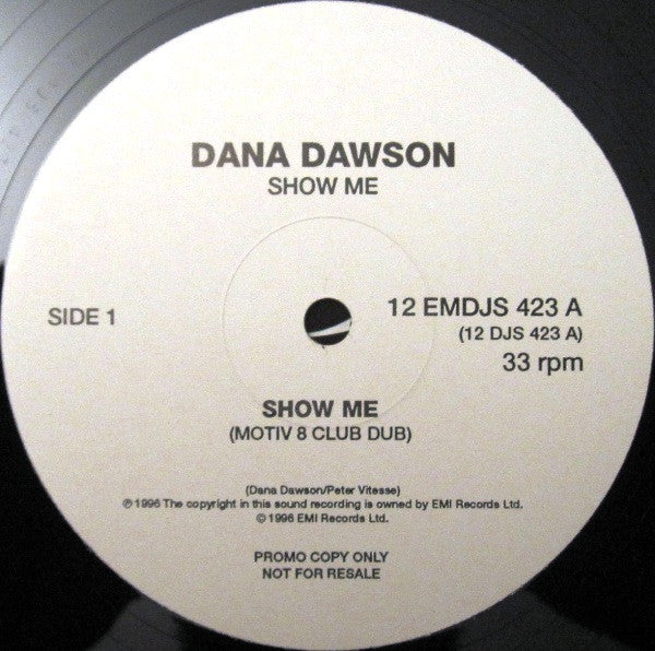 Dana Dawson : Show Me (The Hard Bag Mixes) (12", Single, Promo)