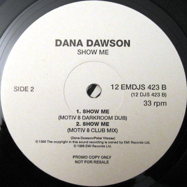 Dana Dawson : Show Me (The Hard Bag Mixes) (12", Single, Promo)
