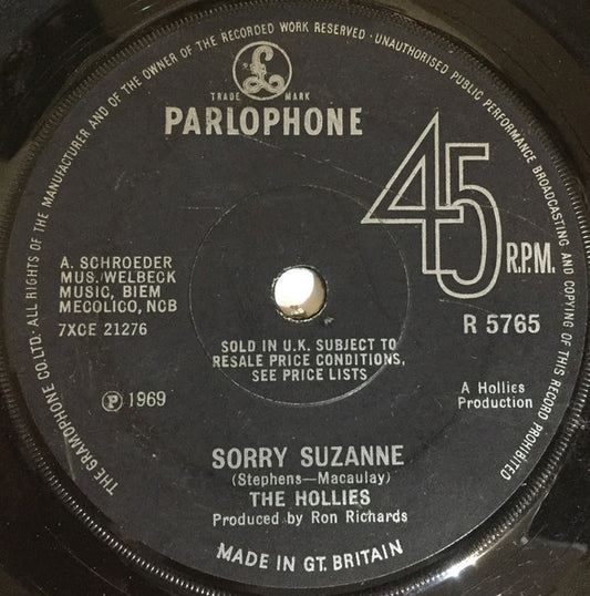The Hollies : Sorry Suzanne (7", Single)