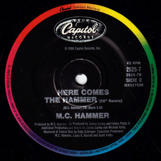 M. C. Hammer* : Here Comes The Hammer (7", Single)