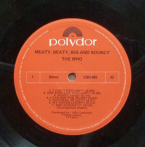 The Who : Meaty, Beaty, Big & Bouncy (LP, Comp, Mono, RE, Gat)