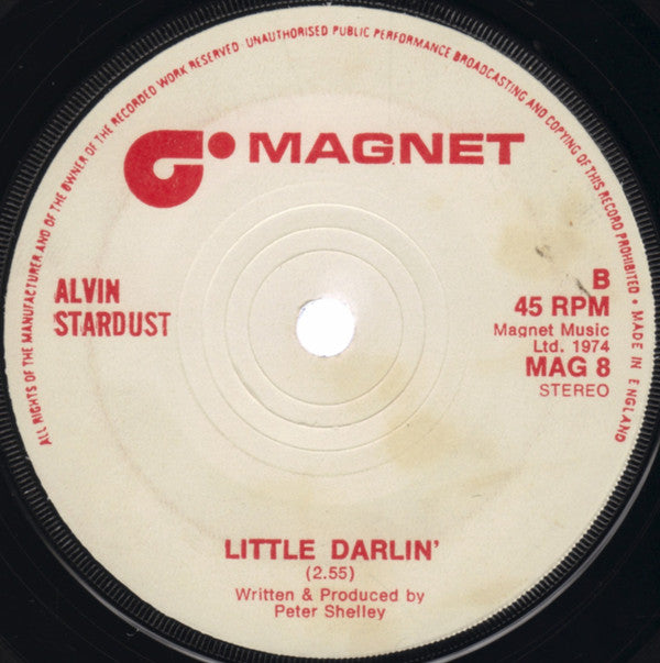 Alvin Stardust : Red Dress (7", Single, Sol)