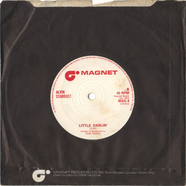Alvin Stardust : Red Dress (7", Single, Sol)