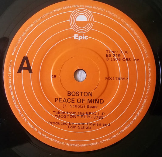 Boston : Peace Of Mind (7", Single)