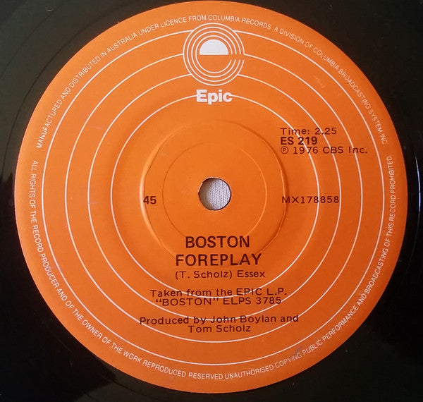 Boston : Peace Of Mind (7", Single)