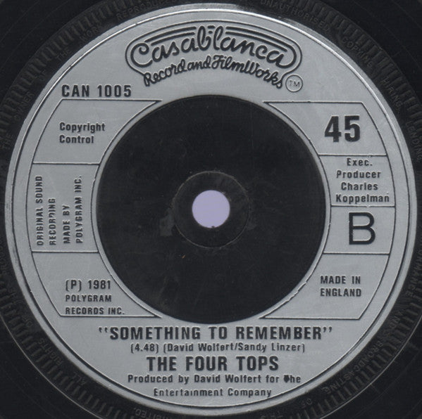 The Four Tops* : When She Was My Girl (7")