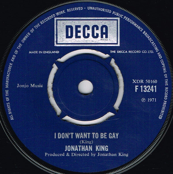 Jonathan King : Hooked On A Feeling (7", Single, Mono)