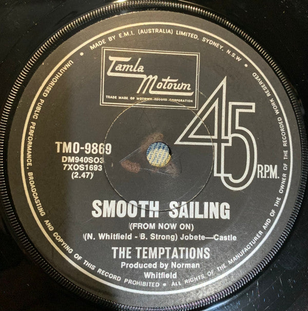 The Temptations : Take A Look Around (7", Single, Promo)