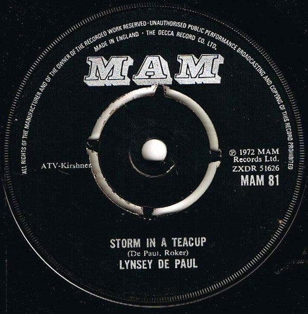 Lynsey De Paul : Sugar Me (7", Single)