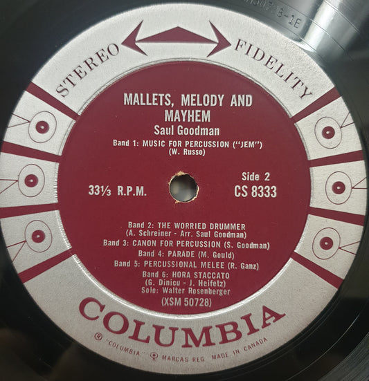 Saul Goodman - Mallets Melody & Mayhem - The Exciting Percussion World Of Saul Goodman (LP) Near Mint (NM or M-) / Very Good Plus (VG+)