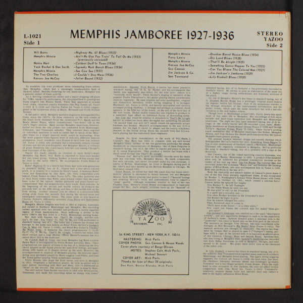Various : Memphis Jamboree 1927-1936 (LP, Comp, RE, RP, Red)