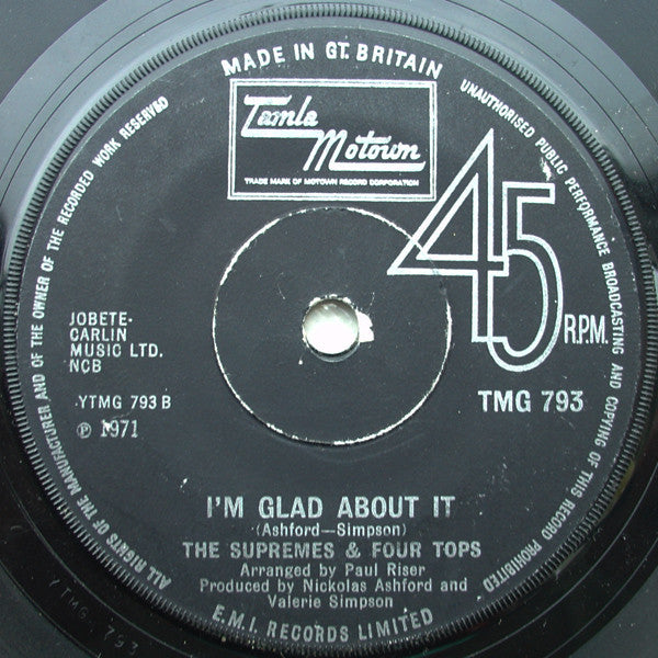 The Supremes & Four Tops : You Gotta Have Love In Your Heart / I'm Glad About It (7")