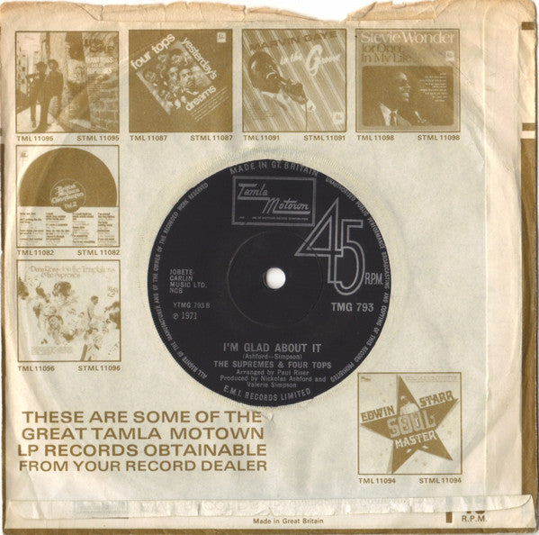 The Supremes & Four Tops : You Gotta Have Love In Your Heart / I'm Glad About It (7")