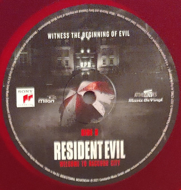 Mark Korven : Resident Evil Welcome To Raccoon City (Original Motion Picture Soundtrack) (2xLP, Ltd, Num, Red)