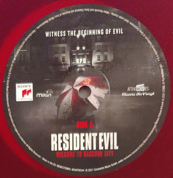 Mark Korven : Resident Evil Welcome To Raccoon City (Original Motion Picture Soundtrack) (2xLP, Ltd, Num, Red)