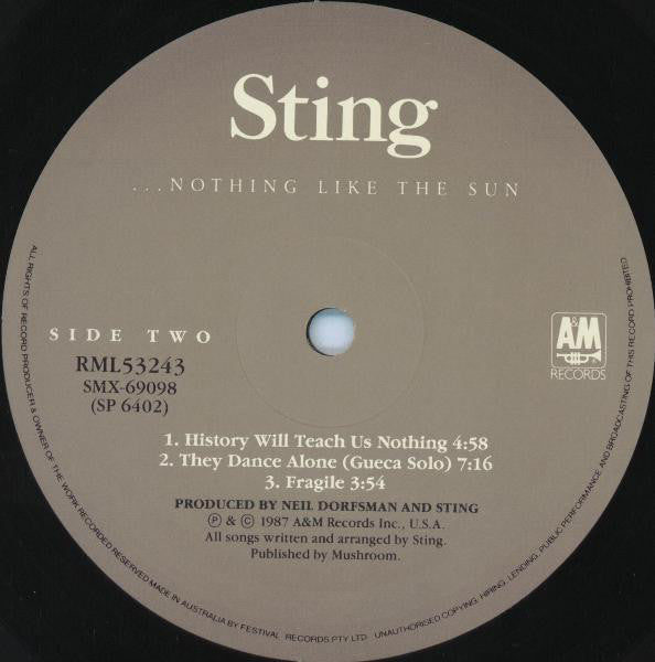 Sting : ...Nothing Like The Sun (2xLP, Album)