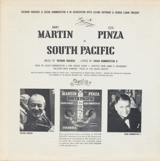 Mary Martin, Ezio Pinza, Richard Rodgers / Oscar Hammerstein 2nd* With Original Broadway Cast* : South Pacific (LP, Album, RE, Gat)
