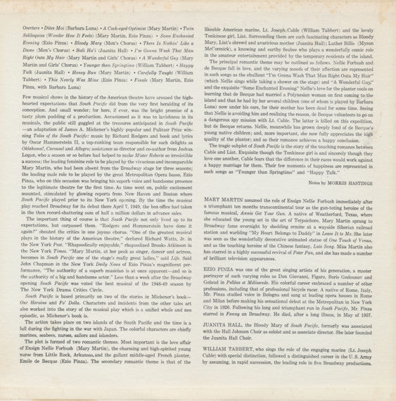 Mary Martin, Ezio Pinza, Richard Rodgers / Oscar Hammerstein 2nd* With Original Broadway Cast* : South Pacific (LP, Album, RE, Gat)