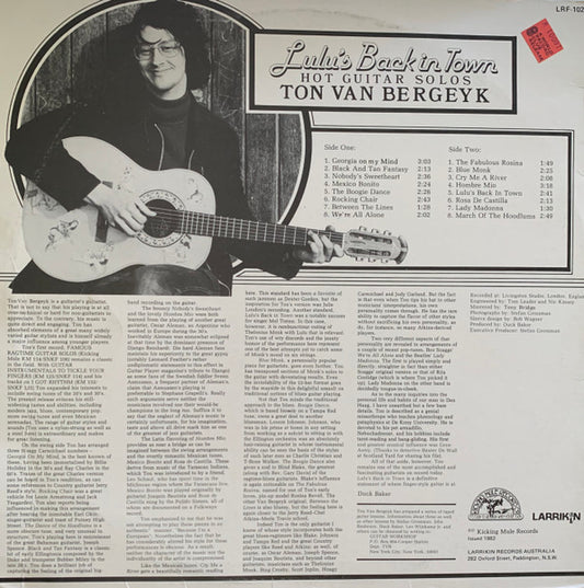 Ton Van Bergeyk* : Lulu's Back In Town (Hot Guitar Solos) (LP, Album)