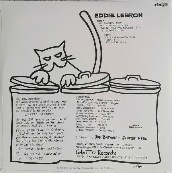 Eddie Lebron* : Ghetto Records Presents.... Eddie Lebron (LP, Album, RE)