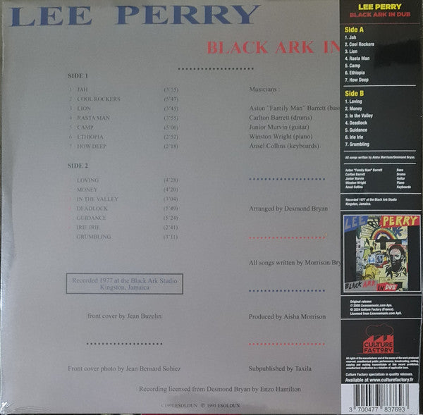 Lee Perry : Black Ark In Dub (LP, Album, Dlx, RE, Tra)