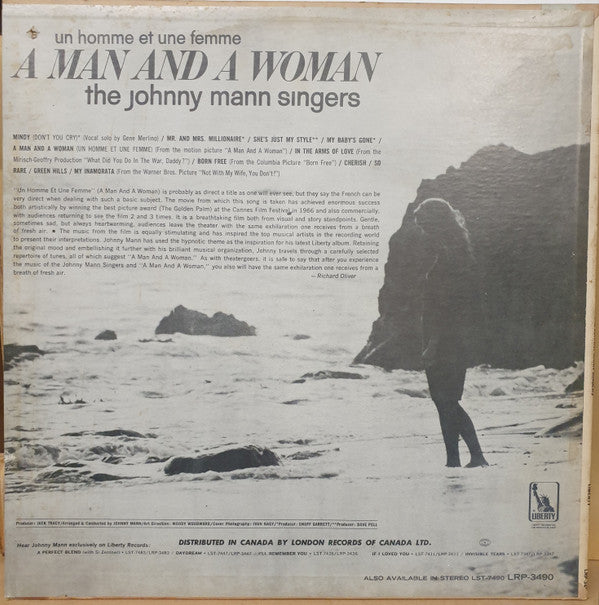 The Johnny Mann Singers : A Man And A Woman (LP, Album, Mono)
