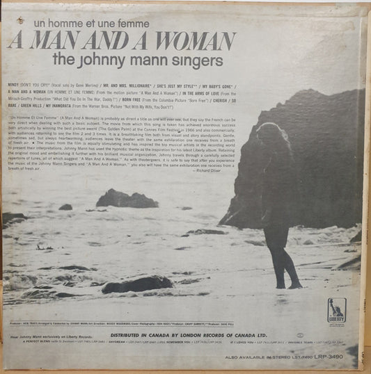 The Johnny Mann Singers : A Man And A Woman (LP, Album, Mono)