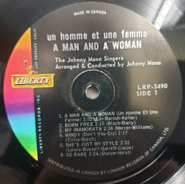 The Johnny Mann Singers : A Man And A Woman (LP, Album, Mono)