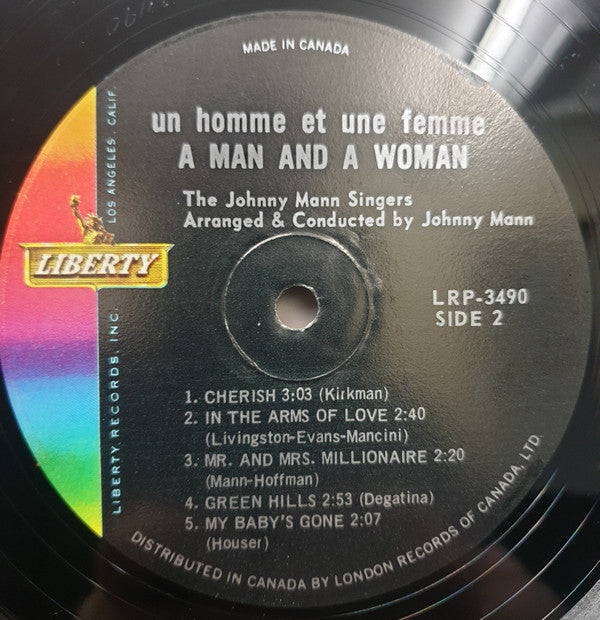 The Johnny Mann Singers : A Man And A Woman (LP, Album, Mono)