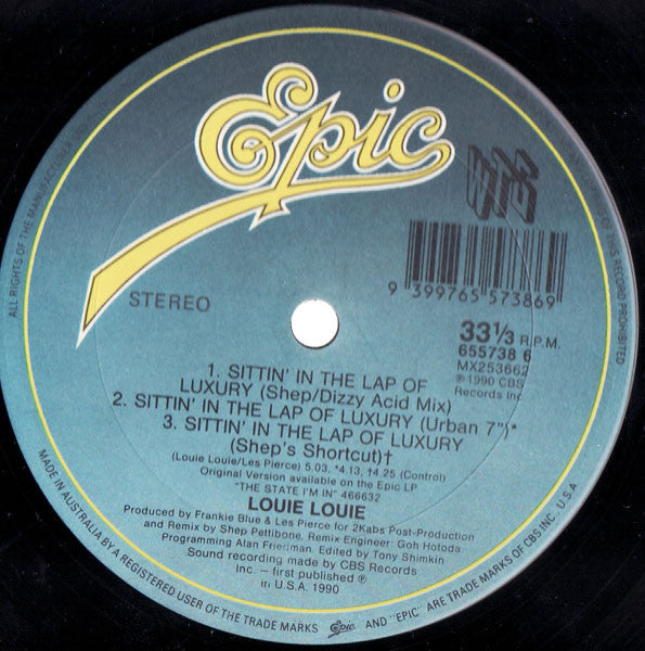 Louie Louie (2) : Sittin' In The Lap Of Luxury (12")