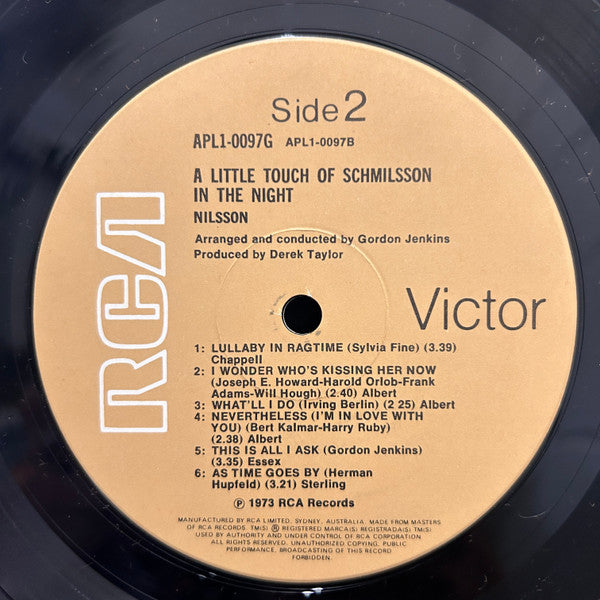 Nilsson* : A Little Touch Of Schmilsson In The Night (LP, Album, Gat)