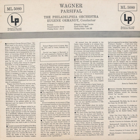 Richard Wagner - The Philadelphia Orchestra - Eugene Ormandy : Parsifal (LP)