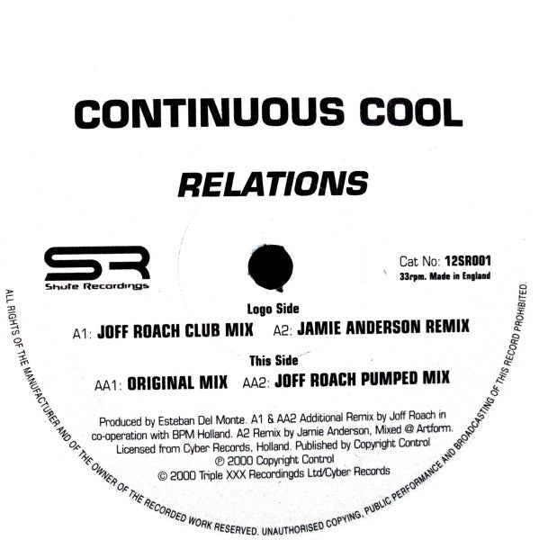 Continuous Cool : Relations (12")