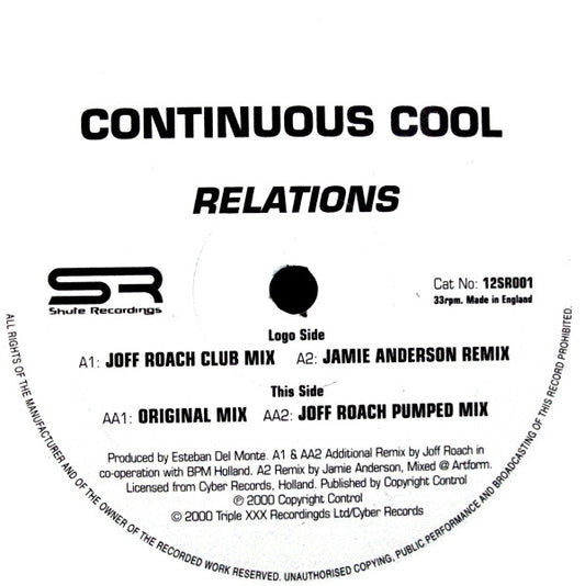 Continuous Cool : Relations (12")