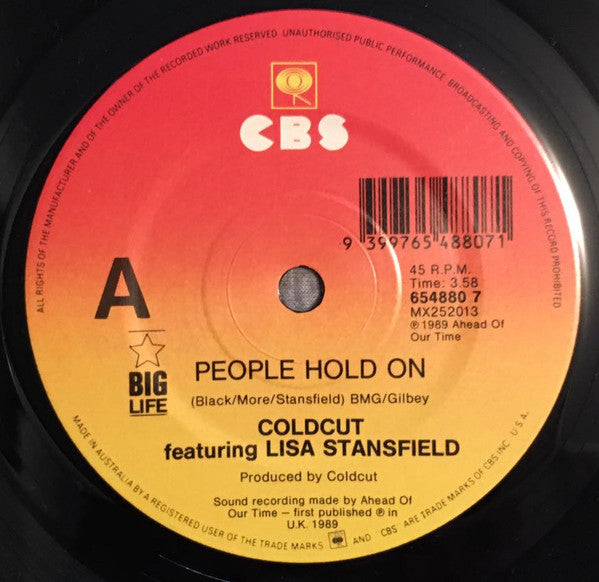 Coldcut : People Hold On (7")