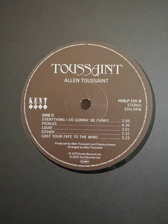 Allen Toussaint : Toussaint (LP, Album, RE)