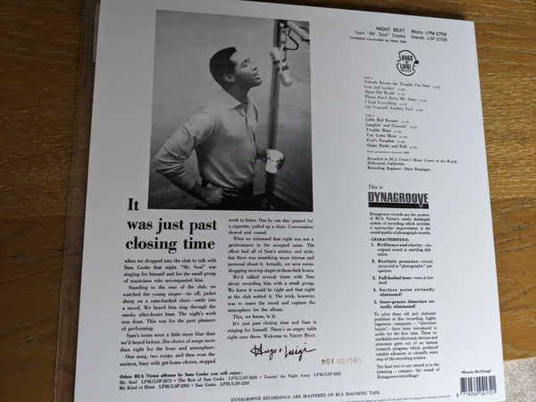 Sam Cooke : Night Beat (LP, Album, Num, RE, RP, Gre)