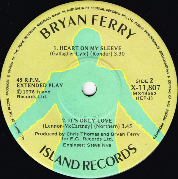 Bryan Ferry : Extended Play (7", EP)