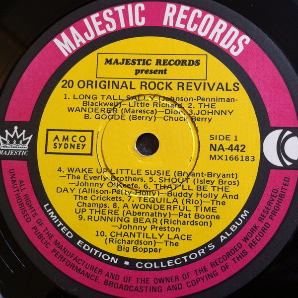 Various : 20 Original Rock Revivals (LP, Comp, Ltd)