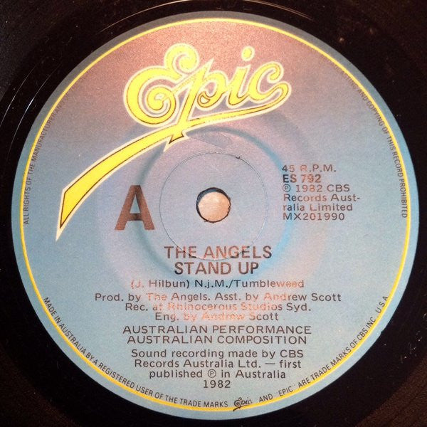 The Angels : Stand Up (7", Single)