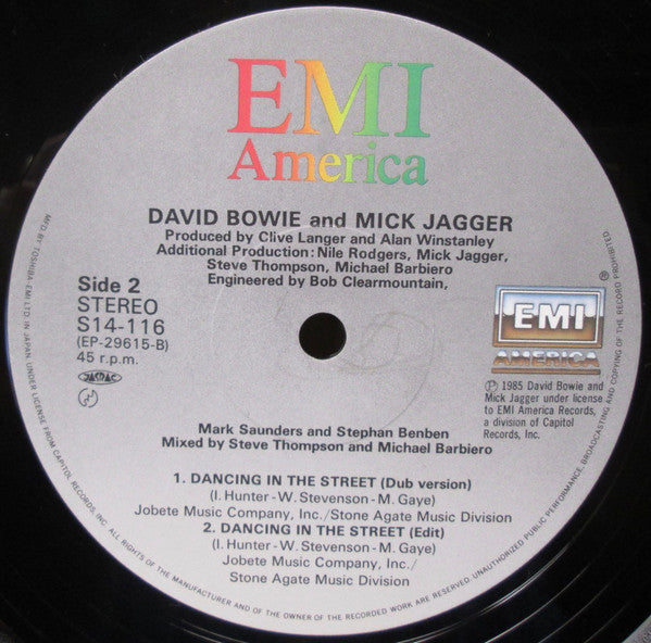 David Bowie And Mick Jagger : Dancing In The Street (12", Maxi)