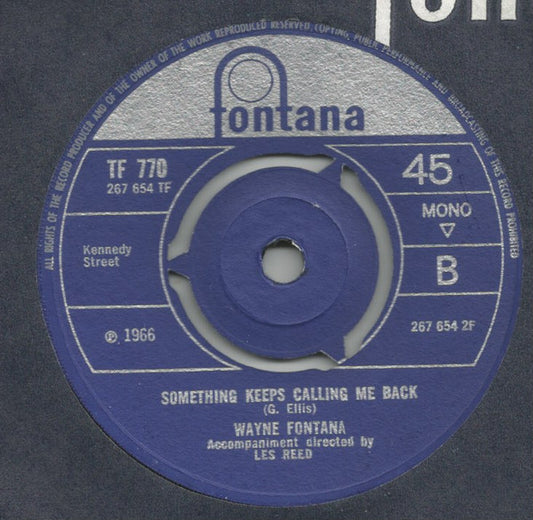 Wayne Fontana : Pamela, Pamela (7", Single, Mono, 3-p)