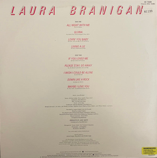 Laura Branigan : Branigan (LP, Album)