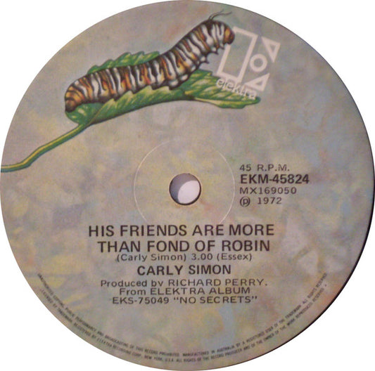 Carly Simon : You're So Vain (7", Single)