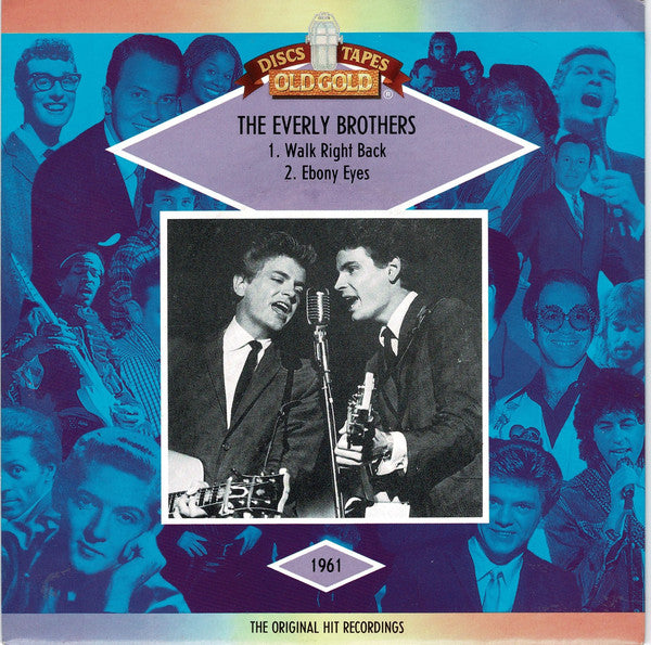 Everly Brothers : Walk Right Back / Ebony Eyes (7", Single, RE)