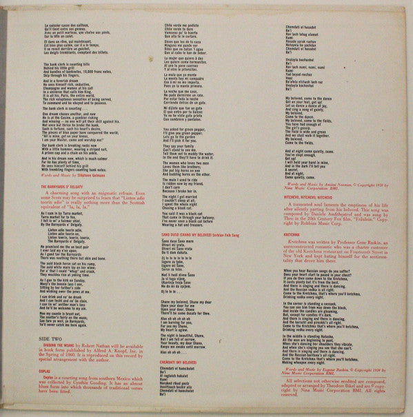 Theodore Bikel : Bravo Bikel - Theodore Bikel Town Hall Concert (LP, Mono)
